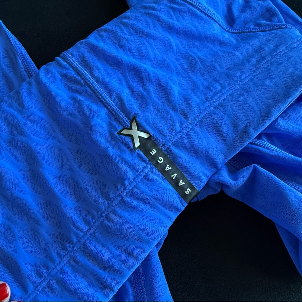 Savage X Fenty By Rihanna High waist mesh leggings blue - Picture 6 of 6